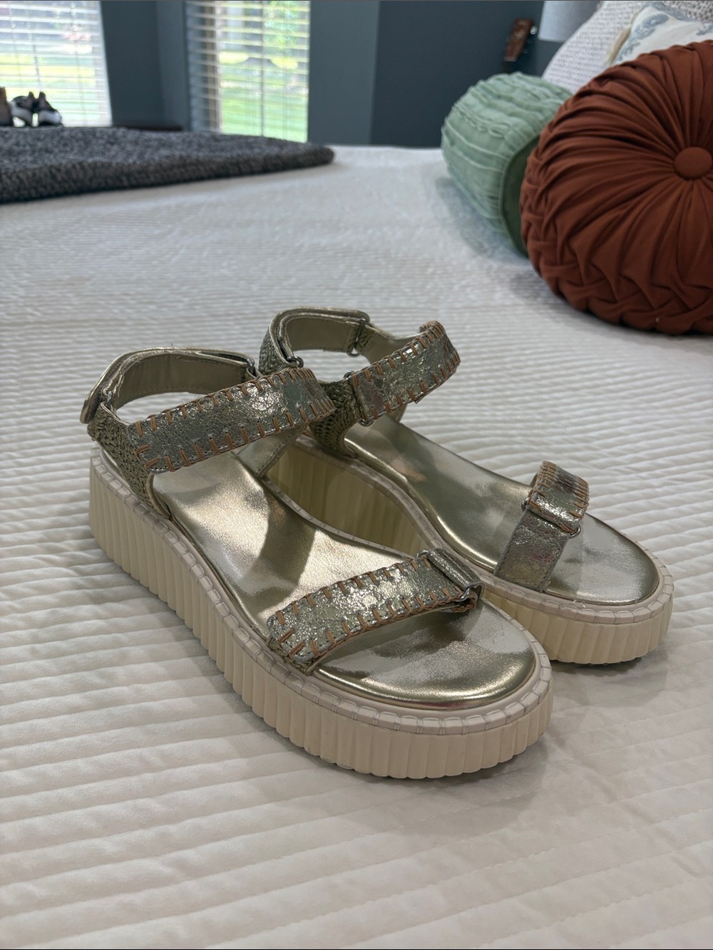 Dolce Vita Metallic Platform Sandals